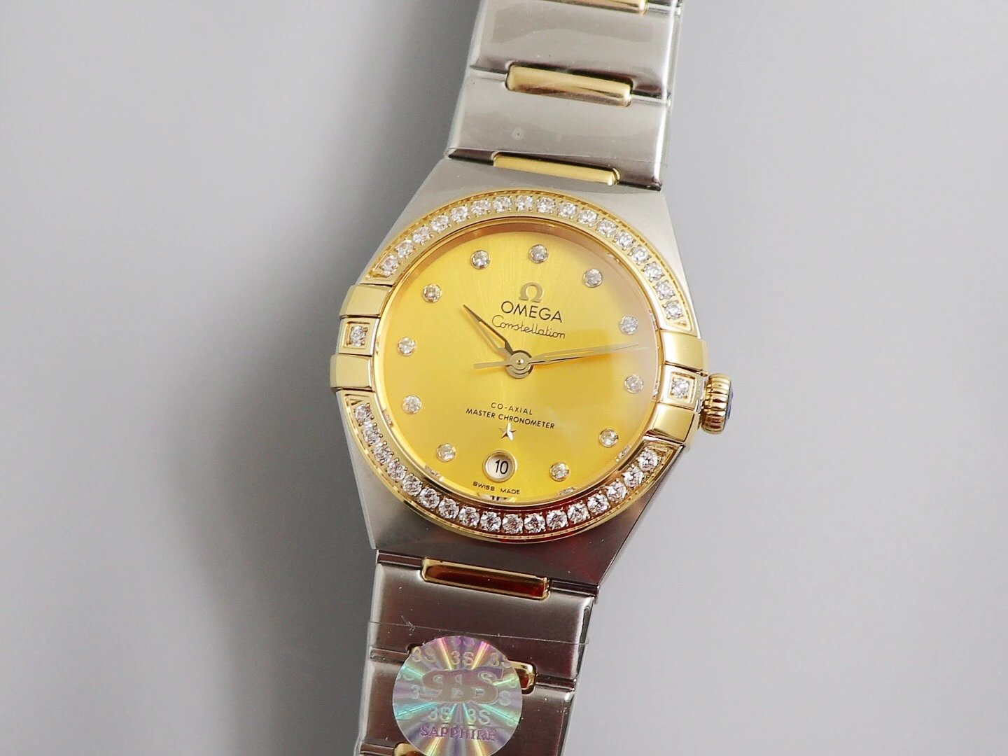 3s厂欧米茄星座系列131.25.29.20.58.001镶钻金面女士机械29mm顶级复刻手表